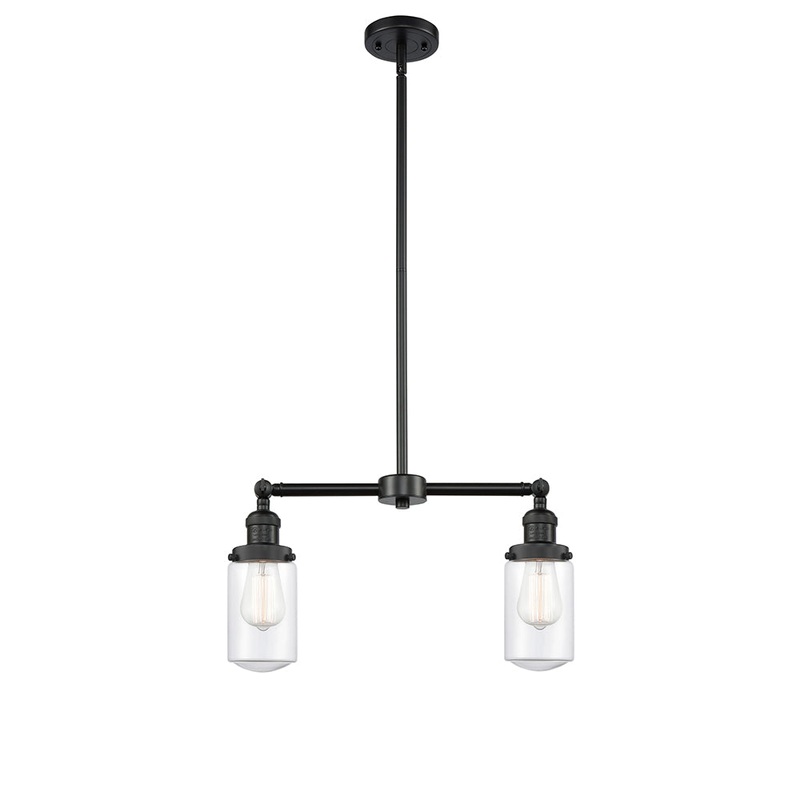 Innovations Lighting Dover 2 Light 21″ Island Light 209-BK-G312