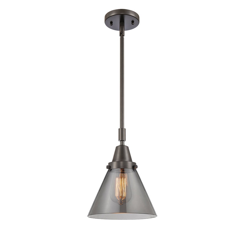 Innovations Lighting Large Cone 1 Light  8″ Mini Pendant 447-1S-OB-G43-LED
