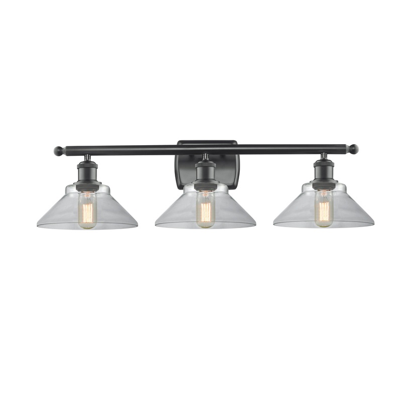 Innovations Lighting Orwell 3 Light Bath Vanity Light Part Of The Ballston Collection 516-3W-BK-G132-LED