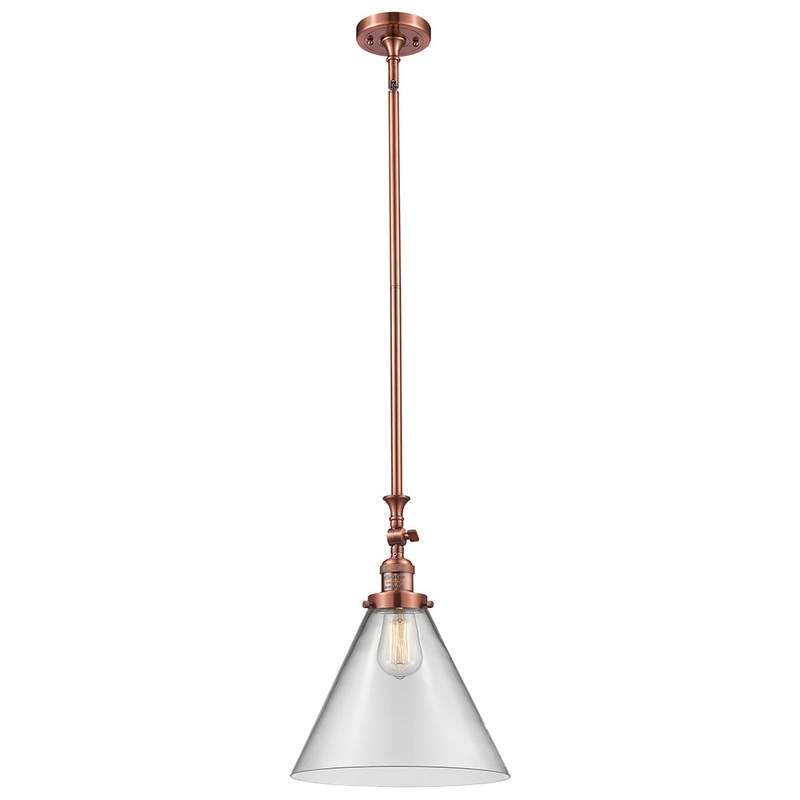 Innovations Lighting X-Large Cone 1 Light Mini Pendant Part Of The Franklin Restoration Collection 206-AC-G42-L