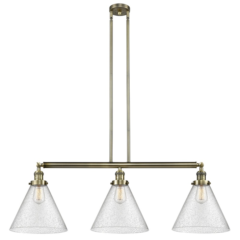 Innovations Lighting X-Large Cone 3 Light Island Light Part Of The Franklin Restoration Collection 213-AB-G44-L