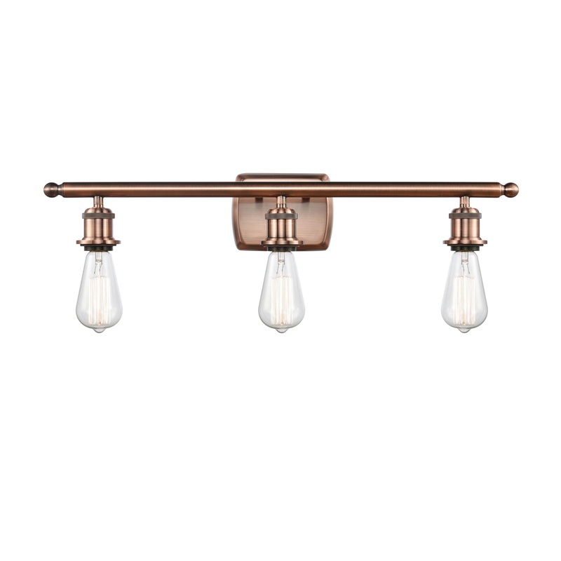 Innovations Lighting Bare Bulb 3 Light Bath Vanity Light Part Of The Ballston Collection 516-3W-AC