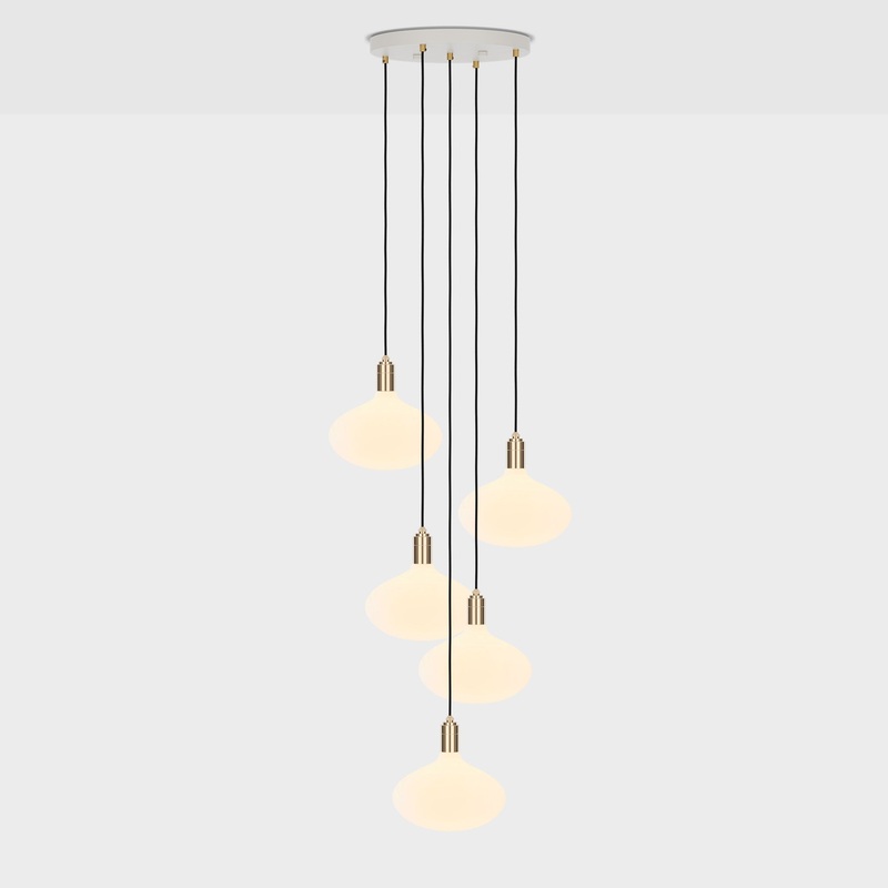 Five Pendant in Brass + Oval II