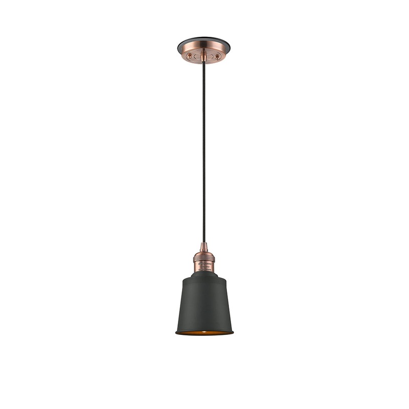 Innovations Lighting Addison 1 Light Mini Pendant Part Of The Franklin Restoration Collection 201CBP-ACBK-M9-BK