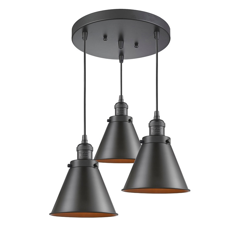 Innovations Lighting Appalachian 3 Light Multi-Pendant Part Of The Franklin Restoration Collection 211/3-OB-M13-OB