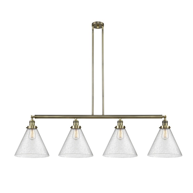 Innovations Lighting X-Large Cone 4 Light Island Light Part Of The Franklin Restoration Collection 214-AB-G44-L