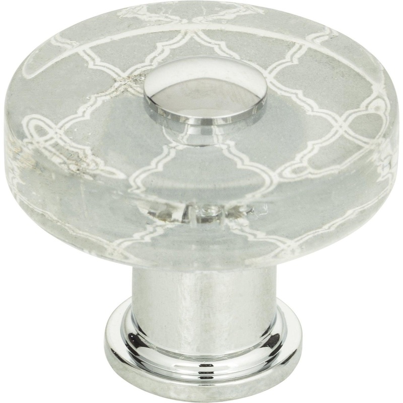 Quatrefoil Glass Round Knob