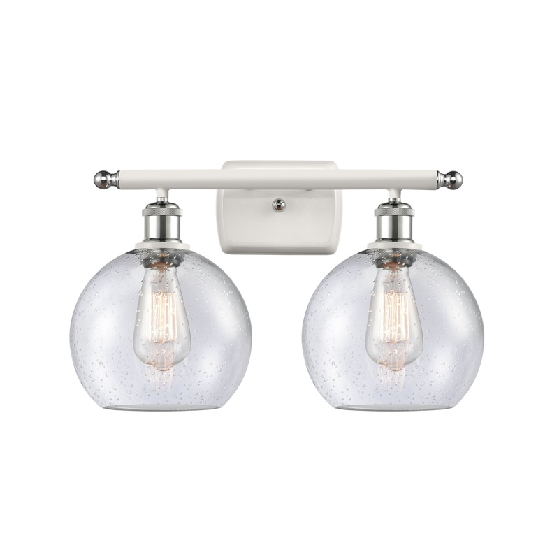 Innovations Lighting Athens 2 Light 16″ Bath Vanity Light 516-2W-WPC-G124-8-LED