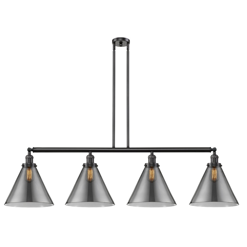 Innovations Lighting X-Large Cone 4 Light Island Light Part Of The Franklin Restoration Collection 214-OB-G43-L-LED
