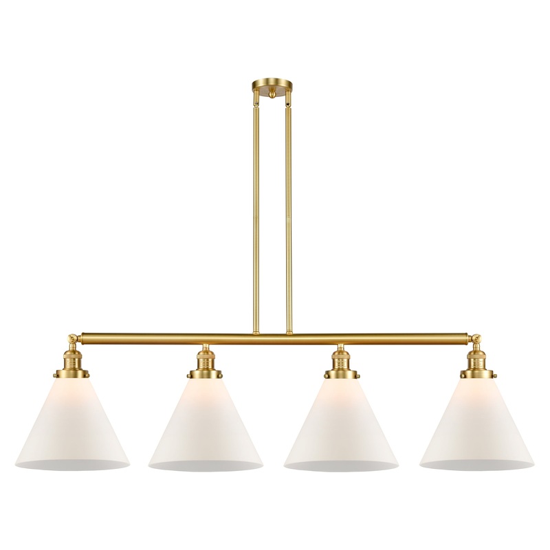 Innovations Lighting X-Large Cone 4 Light Island Light Part Of The Franklin Restoration Collection 214-SG-G41-L-LED