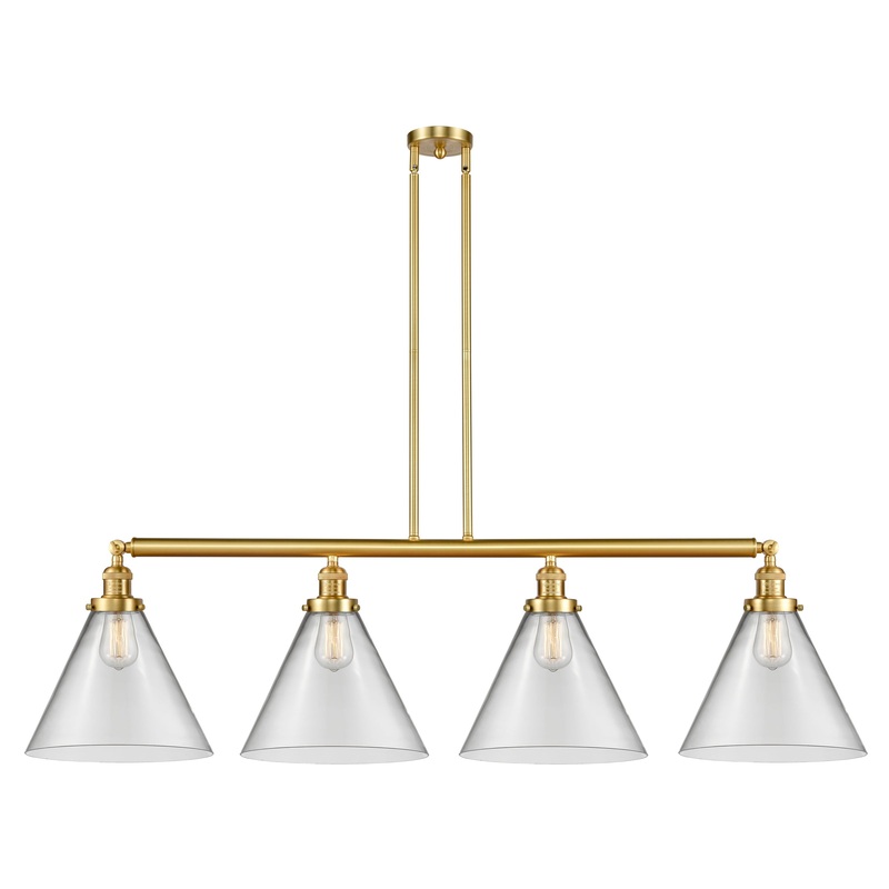 Innovations Lighting X-Large Cone 4 Light Island Light Part Of The Franklin Restoration Collection 214-SG-G42-L-LED