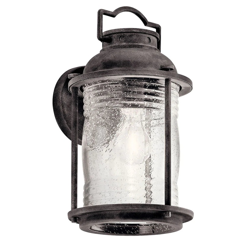 Kichler Ashland Bay 13.5″ 1 Light Wall Light Weathered Zinc 49570WZC