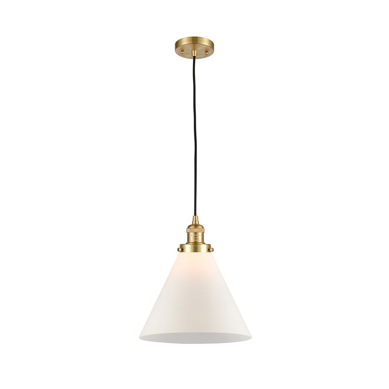 Innovations Lighting X-Large Cone 1 Light Mini Pendant Part Of The Franklin Restoration Collection 201C-SG-G41-L-LED