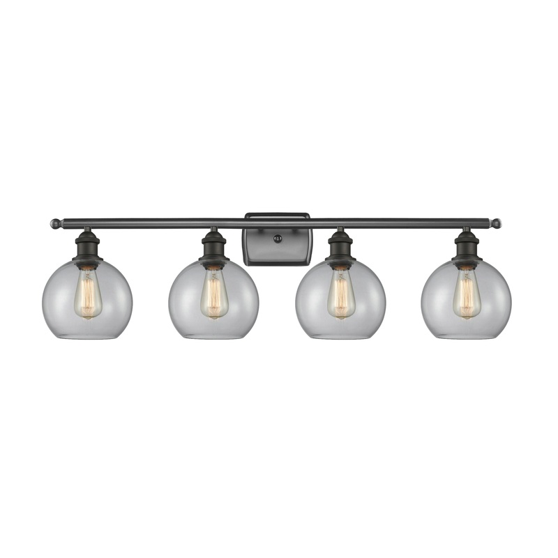 Innovations Lighting Athens 4 Light 36″ Bath Vanity Light 516-4W-OB-G122-8