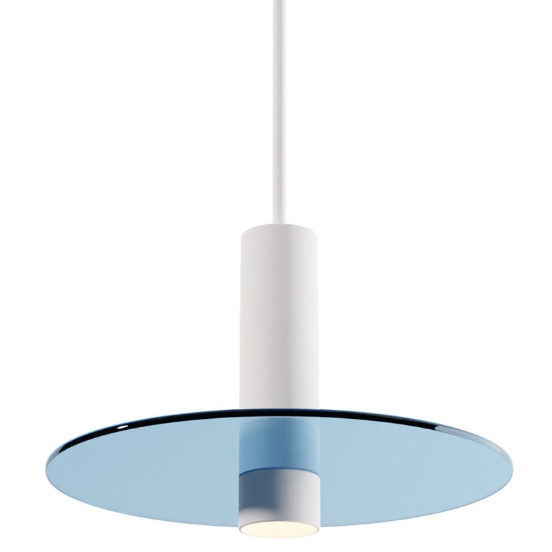Combi Pendant with Decorative Glass Plate