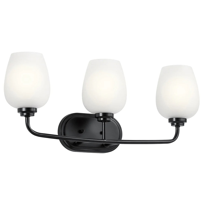 Kichler Valserrano 24″ 3 Light Vanity Light Black 45129BK
