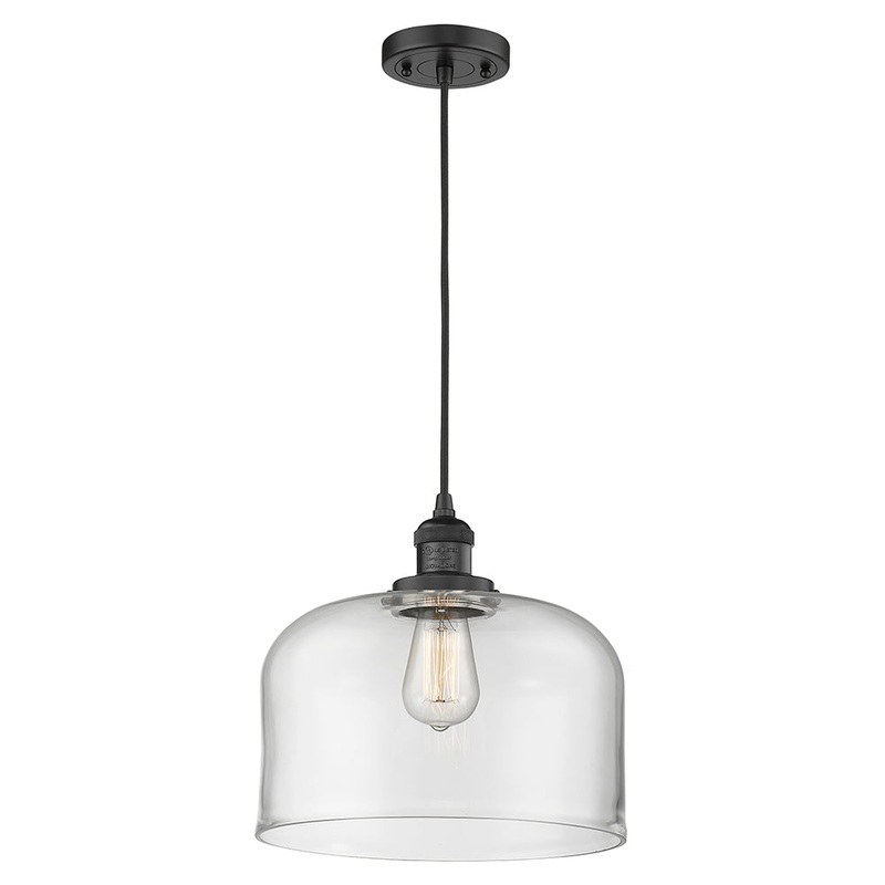 Innovations Lighting X-Large Bell 1 Light Mini Pendant Part Of The Franklin Restoration Collection 201C-BK-G72-L