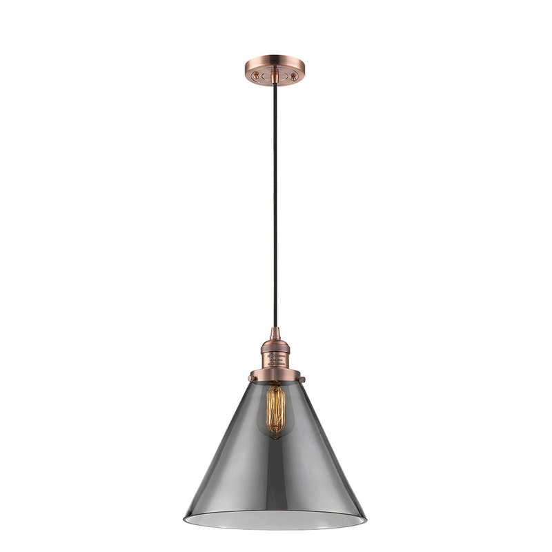 Innovations Lighting X-Large Cone 1 Light Mini Pendant Part Of The Franklin Restoration Collection 201C-AC-G43-L-LED