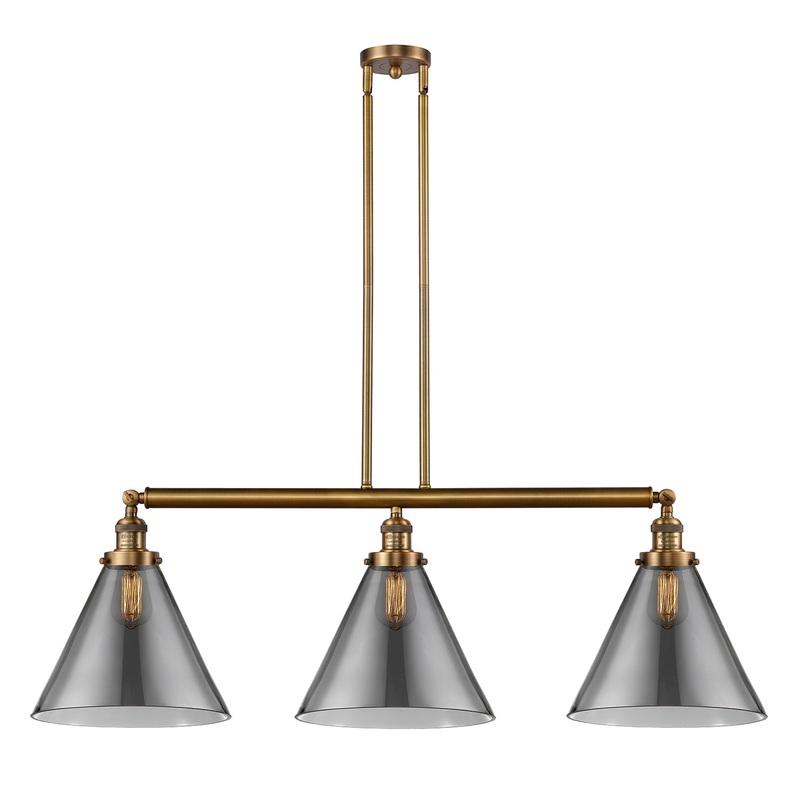 Innovations Lighting X-Large Cone 3 Light Island Light Part Of The Franklin Restoration Collection 213-BB-G43-L-LED