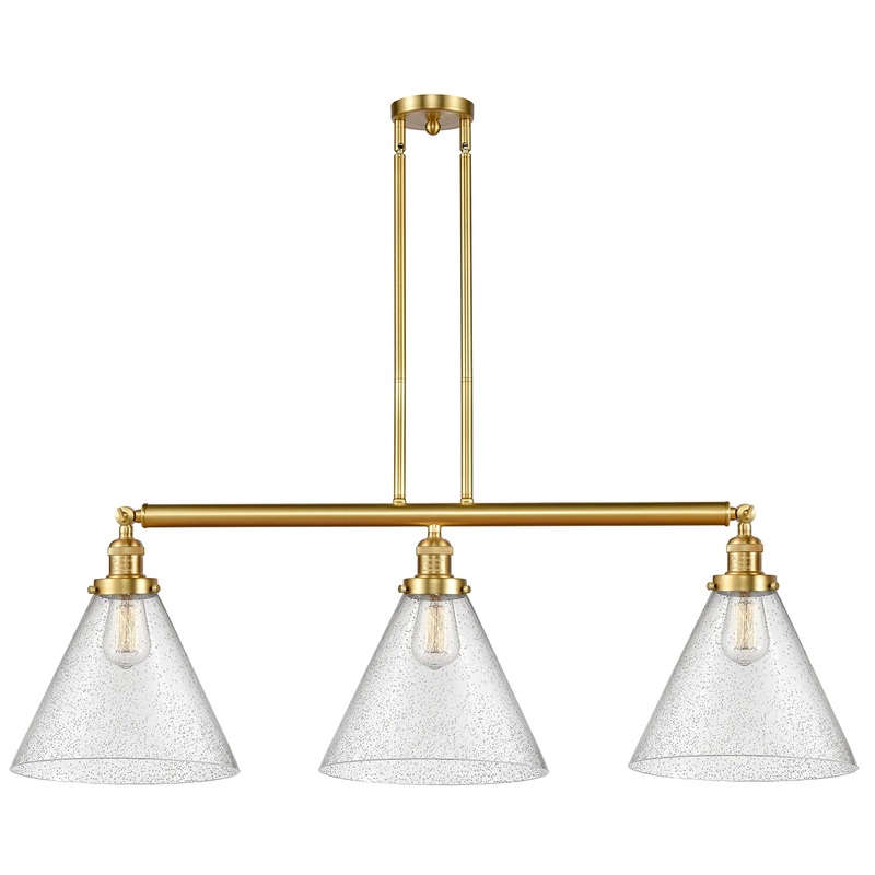 Innovations Lighting X-Large Cone 3 Light Island Light Part Of The Franklin Restoration Collection 213-SG-G44-L-LED