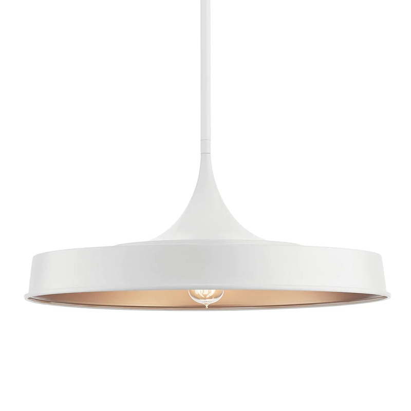 Kichler Elias 9.75″ 1 Light Convertible Pendant White 52096WH