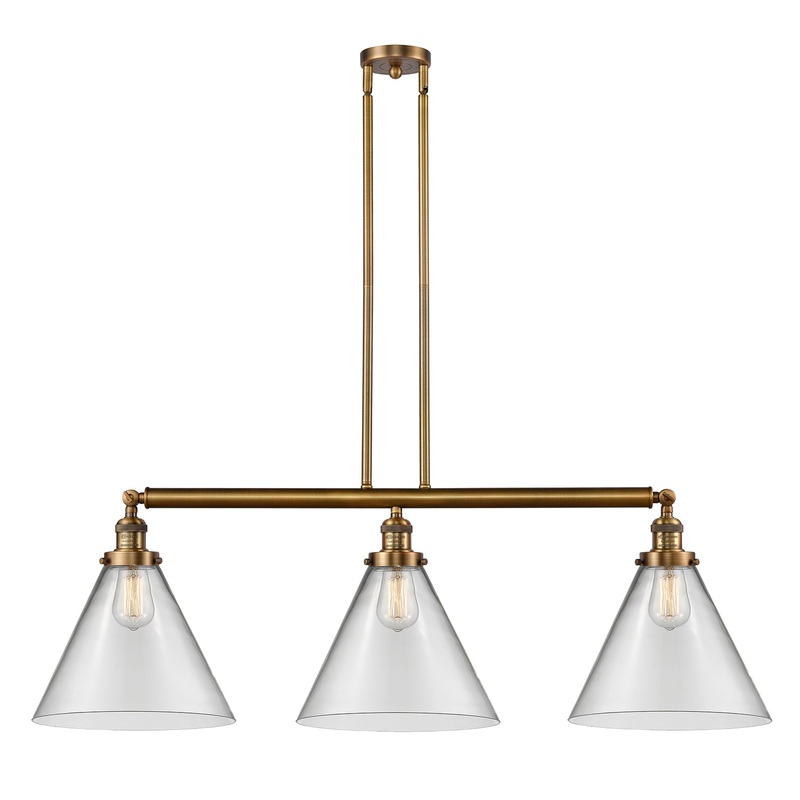 Innovations Lighting X-Large Cone 3 Light Island Light Part Of The Franklin Restoration Collection 213-BB-G42-L