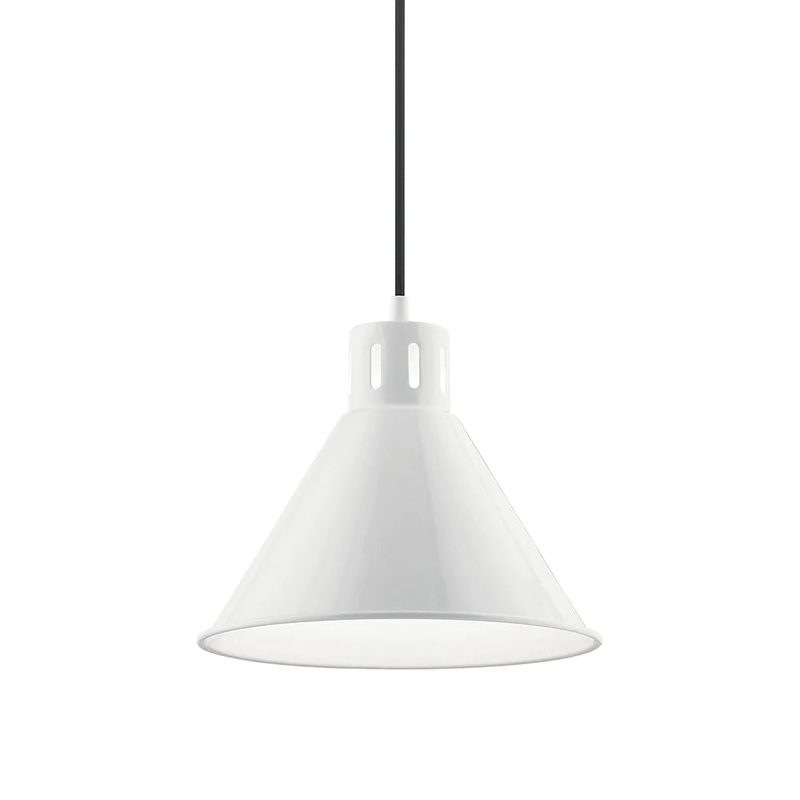 Kichler Zailey 9.5″ 1 Light Pendant White 52176WH