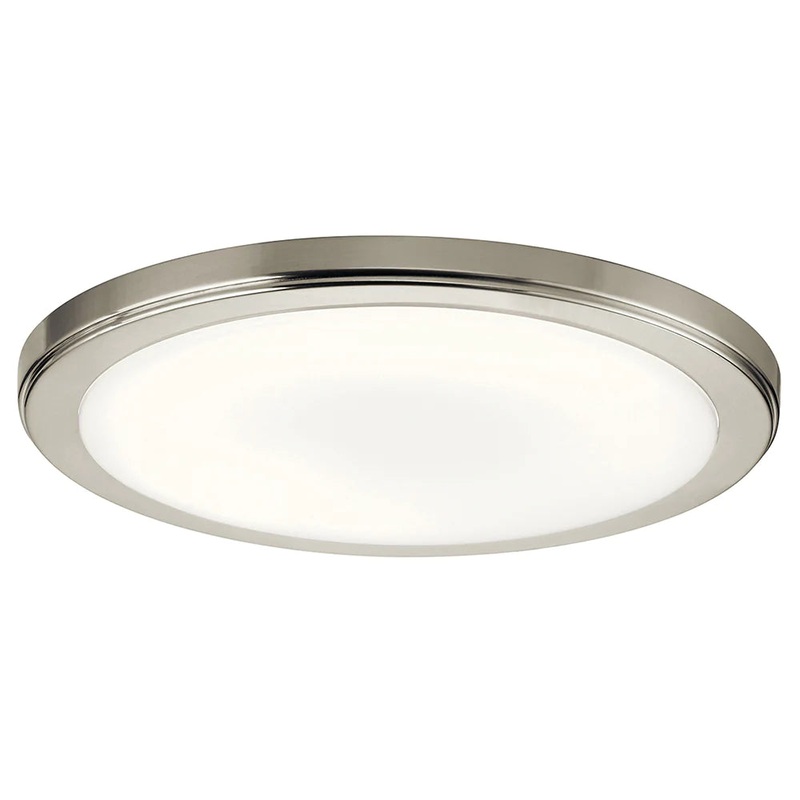Kichler Zeo 4000K LED 13″ Round Flush Mount Brushed Nickel 44248NILED40