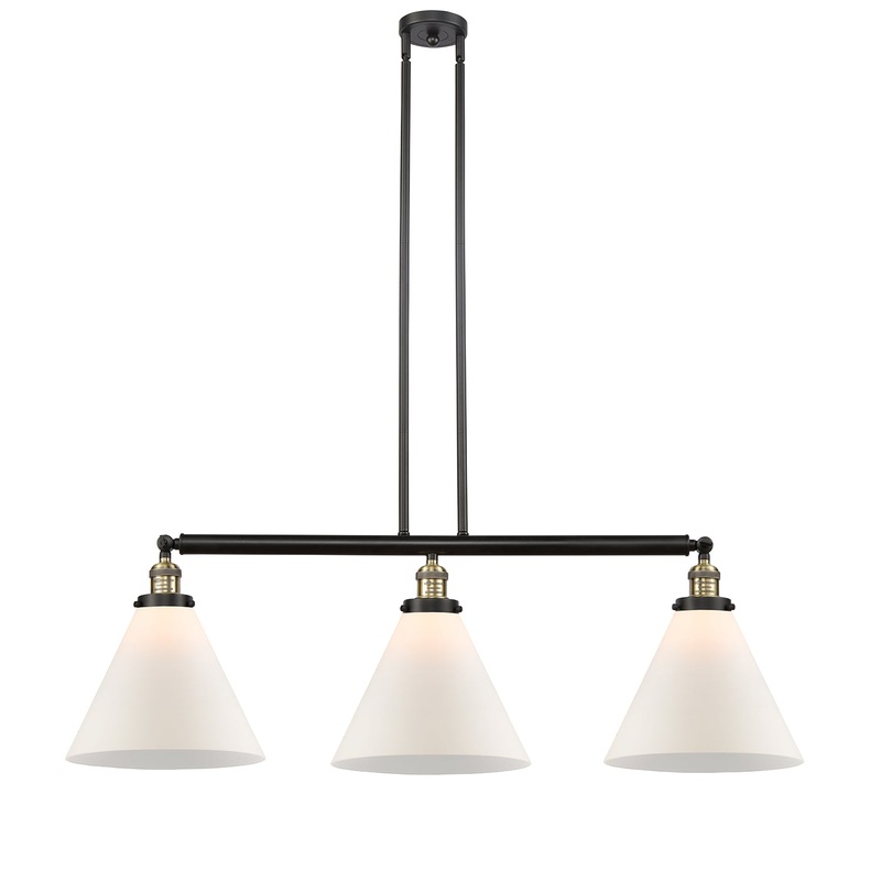 Innovations Lighting X-Large Cone 3 Light Island Light Part Of The Franklin Restoration Collection 213-BAB-G41-L