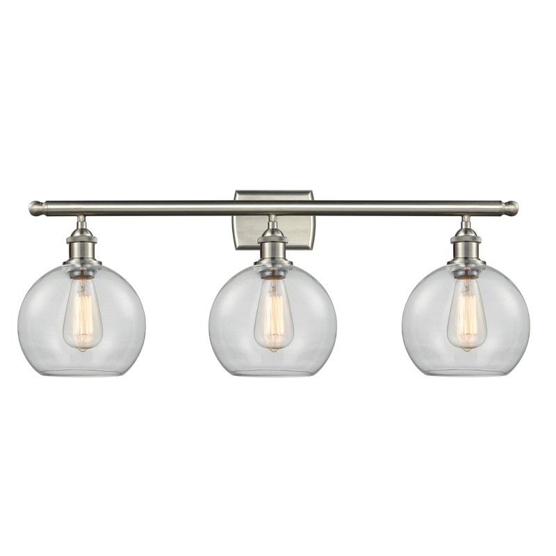 Innovations Lighting Athens 3 Light 26″ Bath Vanity Light 516-3W-SN-G122-8