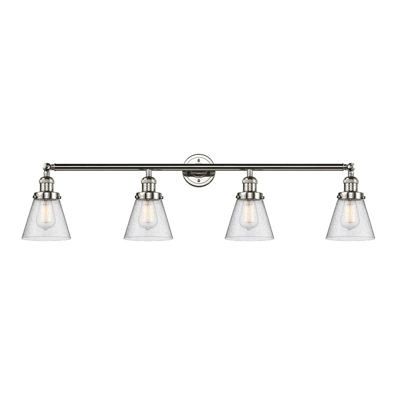 Innovations Lighting Small Cone 4 Light Bath Vanity Light Part Of The Franklin Restoration Collection 215-PN-G64-LED