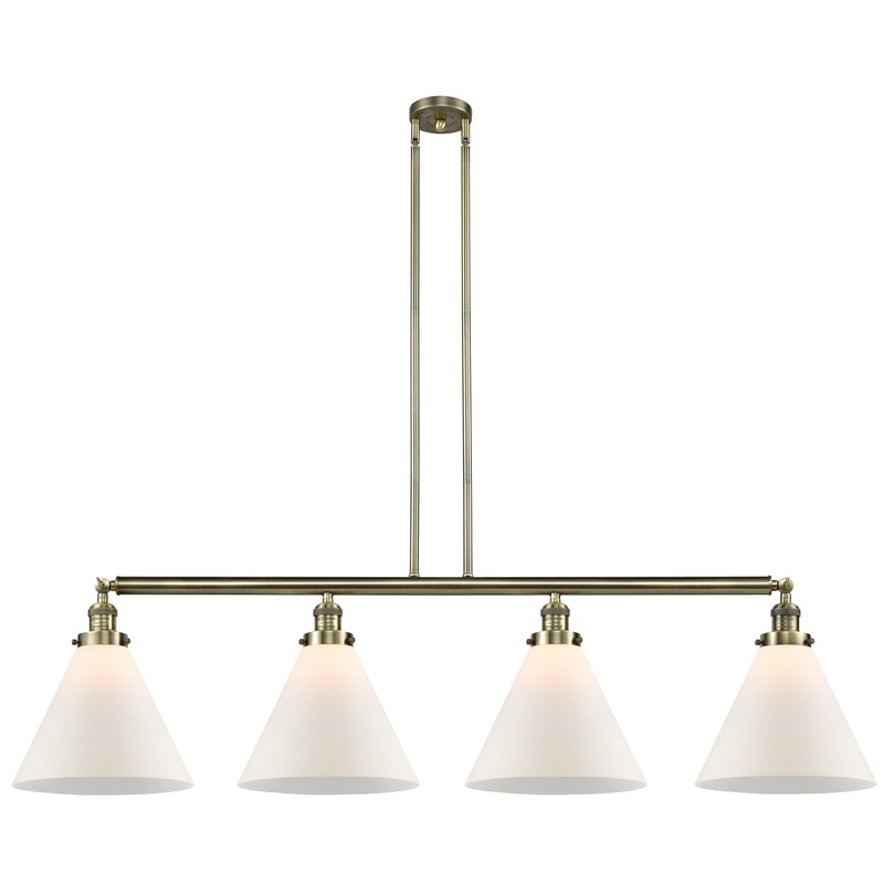 Innovations Lighting X-Large Cone 4 Light Island Light Part Of The Franklin Restoration Collection 214-AB-G41-L