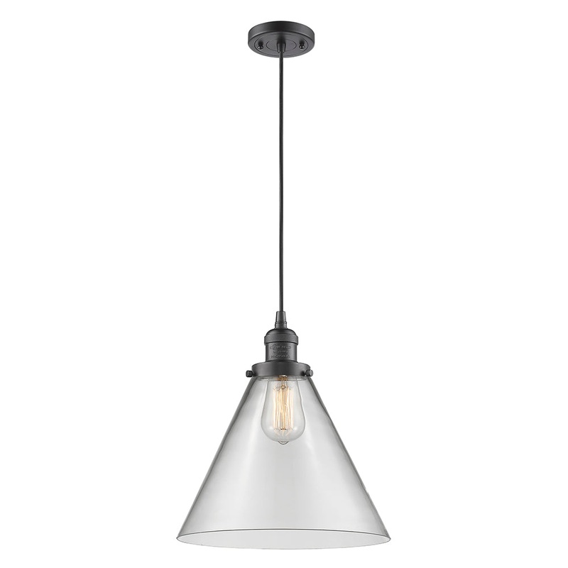 Innovations Lighting X-Large Cone 1 Light Mini Pendant Part Of The Franklin Restoration Collection 201C-OB-G42-L-LED