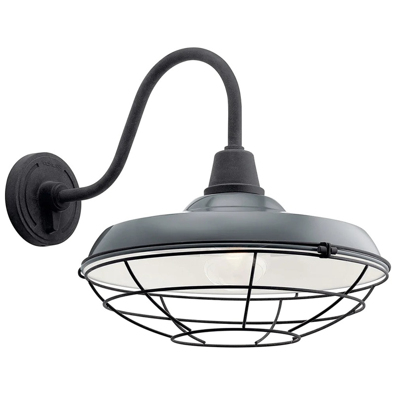 Kichler Pier 16″ 1 Light Wall Light Gloss Gray 49991GG