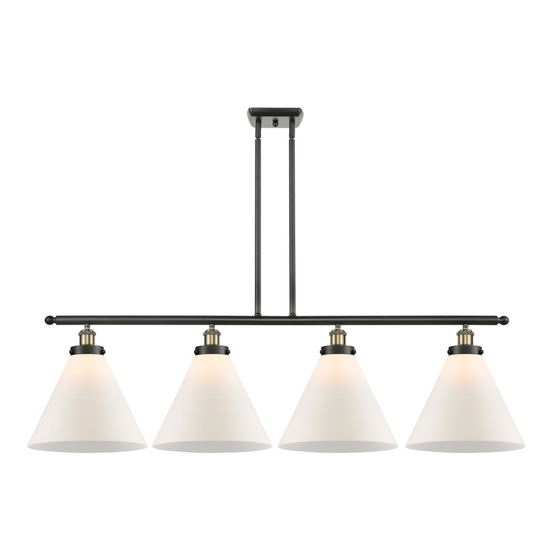 Innovations Lighting X-Large Cone 4 Light Island Light Part Of The Ballston Collection 916-4I-BAB-G41-L-LED