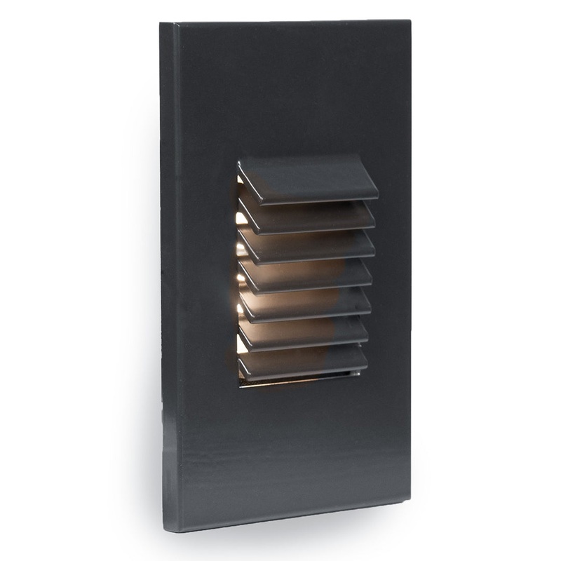 12V Louvered Vertical Landscape Step / Wall Light Amber CCT