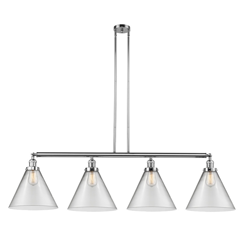 Innovations Lighting X-Large Cone 4 Light Island Light Part Of The Franklin Restoration Collection 214-PC-G42-L
