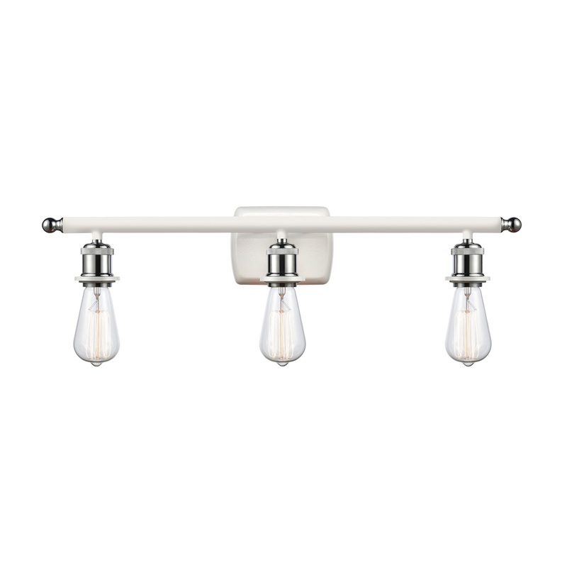 Innovations Lighting Bare Bulb 3 Light Bath Vanity Light Part Of The Ballston Collection 516-3W-WPC