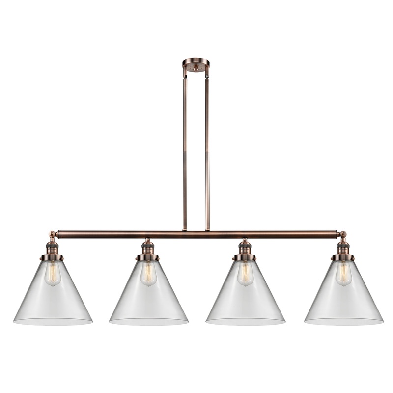 Innovations Lighting X-Large Cone 4 Light Island Light Part Of The Franklin Restoration Collection 214-AC-G42-L