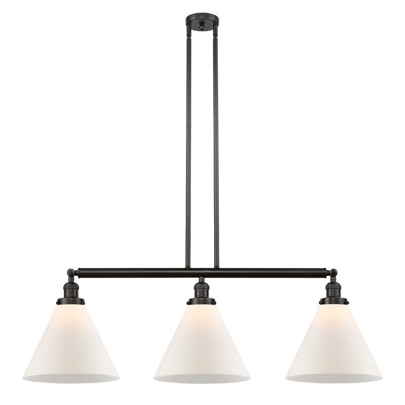 Innovations Lighting X-Large Cone 3 Light Island Light Part Of The Franklin Restoration Collection 213-OB-G41-L-LED