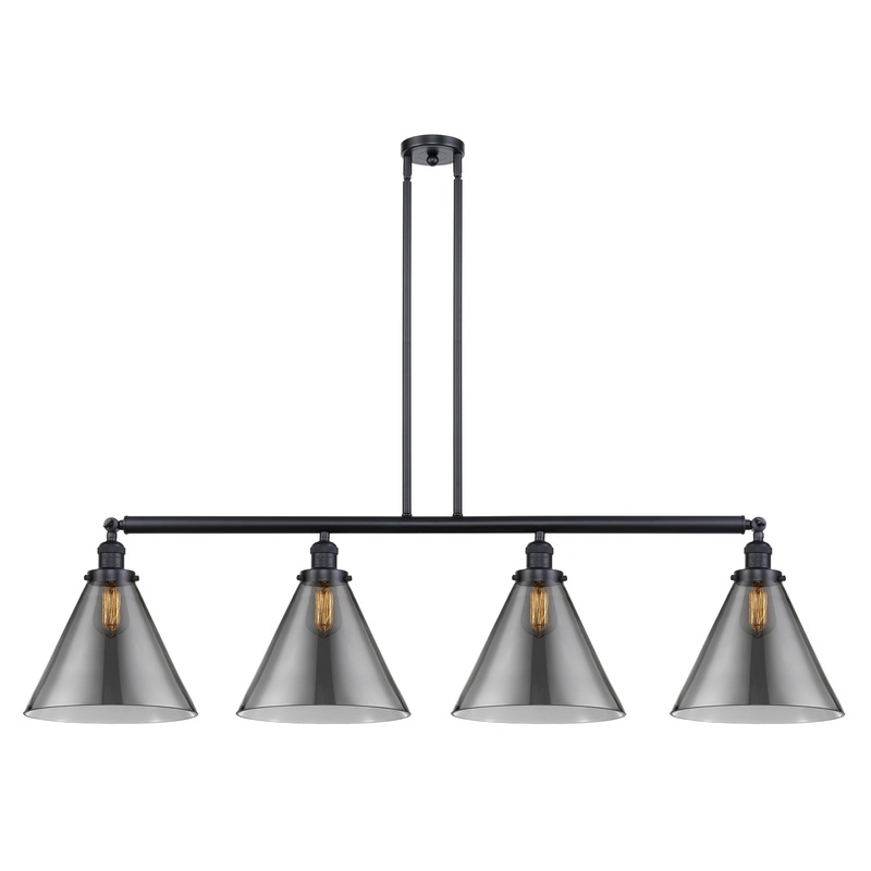 Innovations Lighting X-Large Cone 4 Light Island Light Part Of The Franklin Restoration Collection 214-BK-G43-L