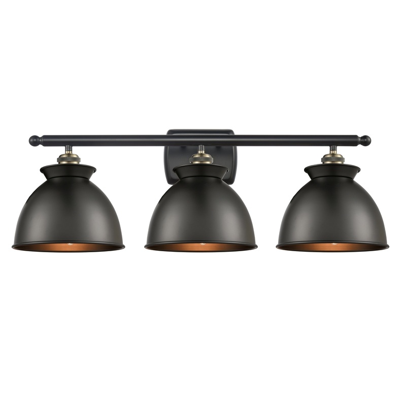 Innovations Lighting Adirondack 3 Light Bath Vanity Light Part Of The Ballston Collection 516-3W-BAB-M14-BK