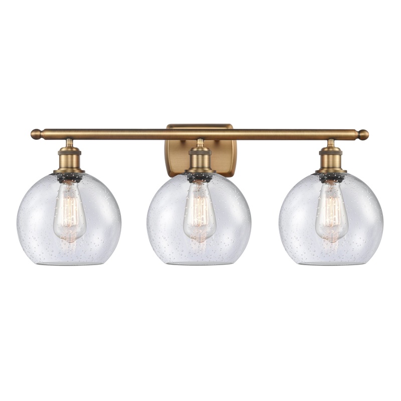 Innovations Lighting Athens 3 Light 26″ Bath Vanity Light 516-3W-BB-G124-8