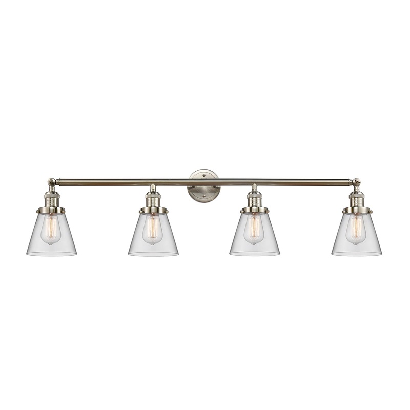 Innovations Lighting Small Cone 4 Light Bath Vanity Light Part Of The Franklin Restoration Collection 215-SN-G62