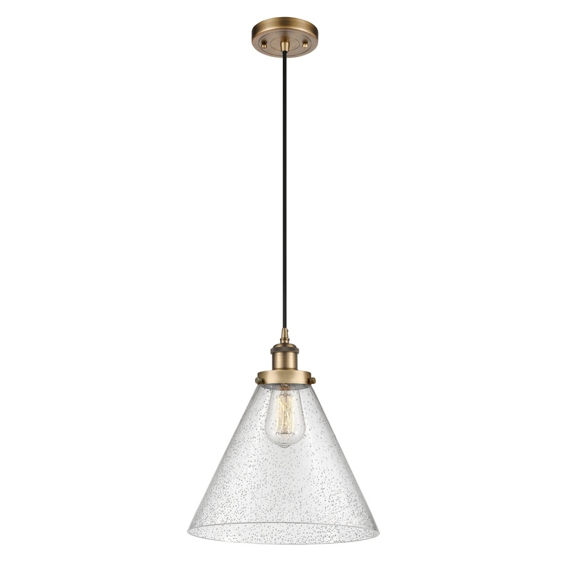 Innovations Lighting X-Large Cone 1 Light Mini Pendant Part Of The Ballston Collection 916-1P-BB-G44-L-LED