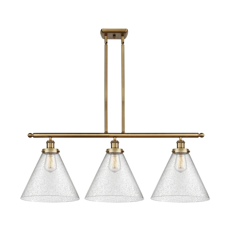 Innovations Lighting X-Large Cone 3 Light Island Light Part Of The Ballston Collection 916-3I-BB-G44-L-LED