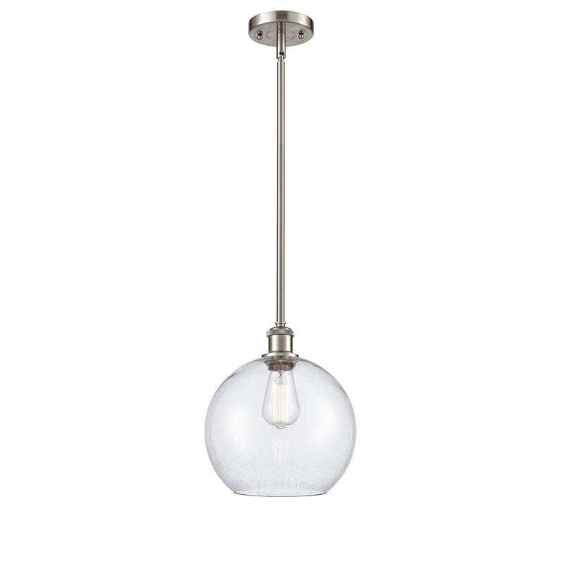 Innovations Lighting Athens 1 Light 10″ Mini Pendant 516-1S-SN-G124-10