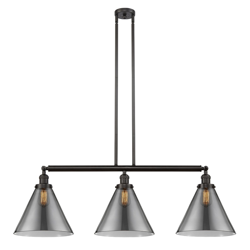 Innovations Lighting X-Large Cone 3 Light Island Light Part Of The Franklin Restoration Collection 213-OB-G43-L-LED