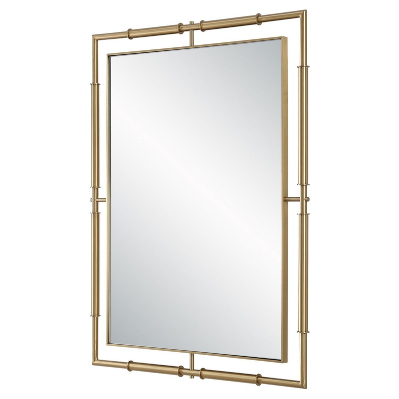 It’s All Connected Rectangle Brass Mirror