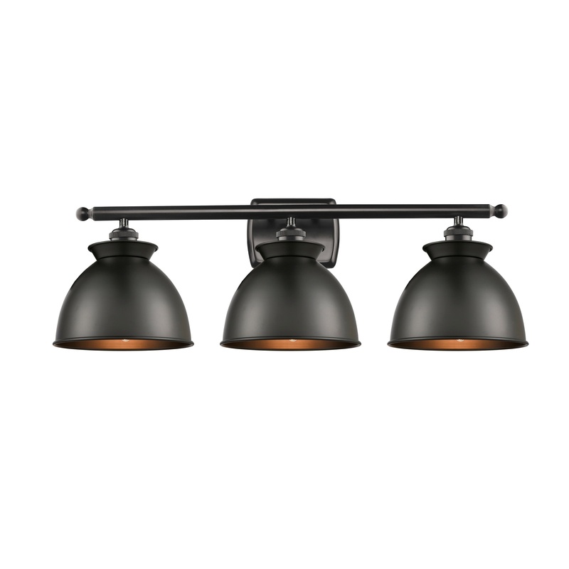 Innovations Lighting Adirondack 3 Light Bath Vanity Light Part Of The Ballston Collection 516-3W-BK-M14-BK-LED